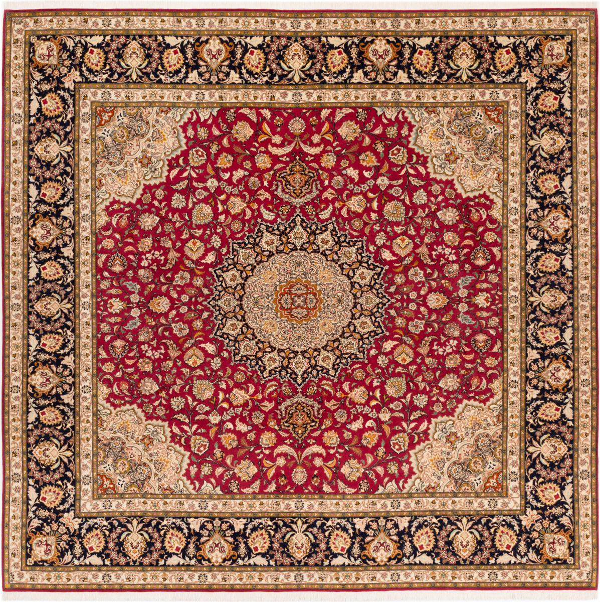 Tapis persan Tabriz 60Raj 297x299 297x299, Tapis persan Noué à la main