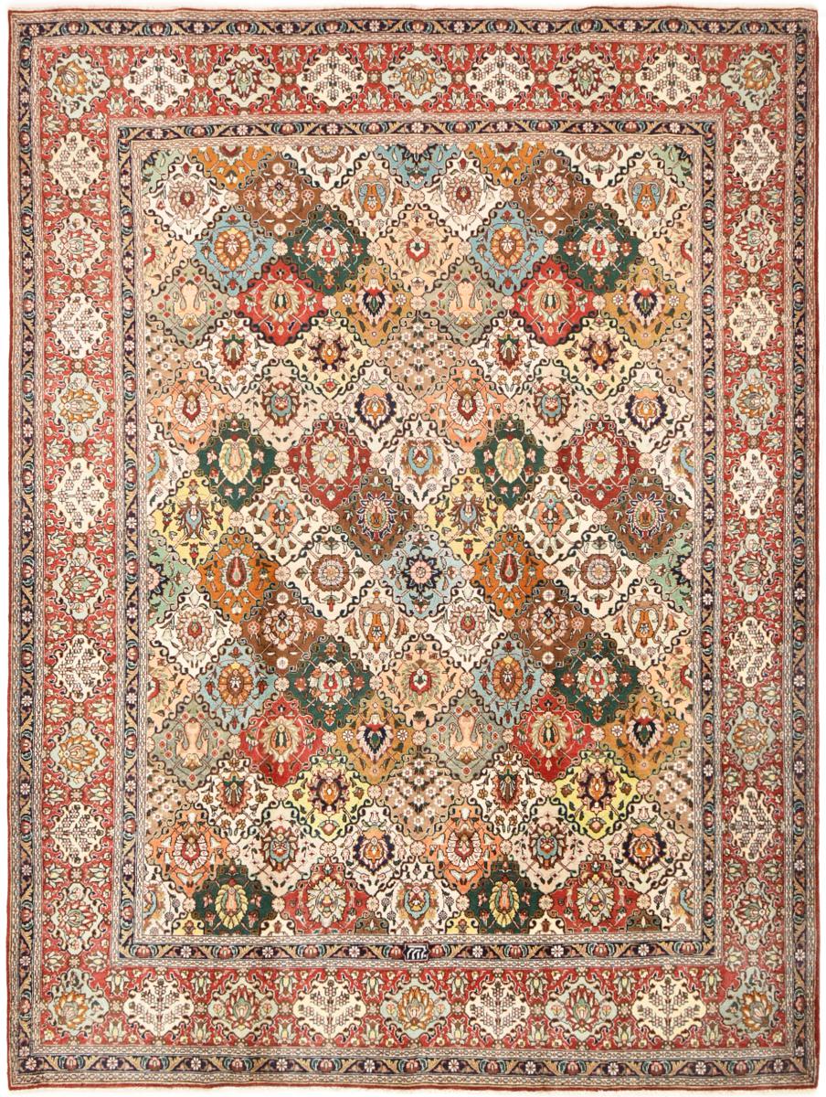 Persian Rug Tabriz 12'9"x9'8" 12'9"x9'8", Persian Rug Knotted by hand