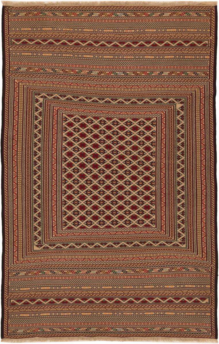 Afghan rug Kilim Sumak 199x128 199x128, Persian Rug Knotted by hand