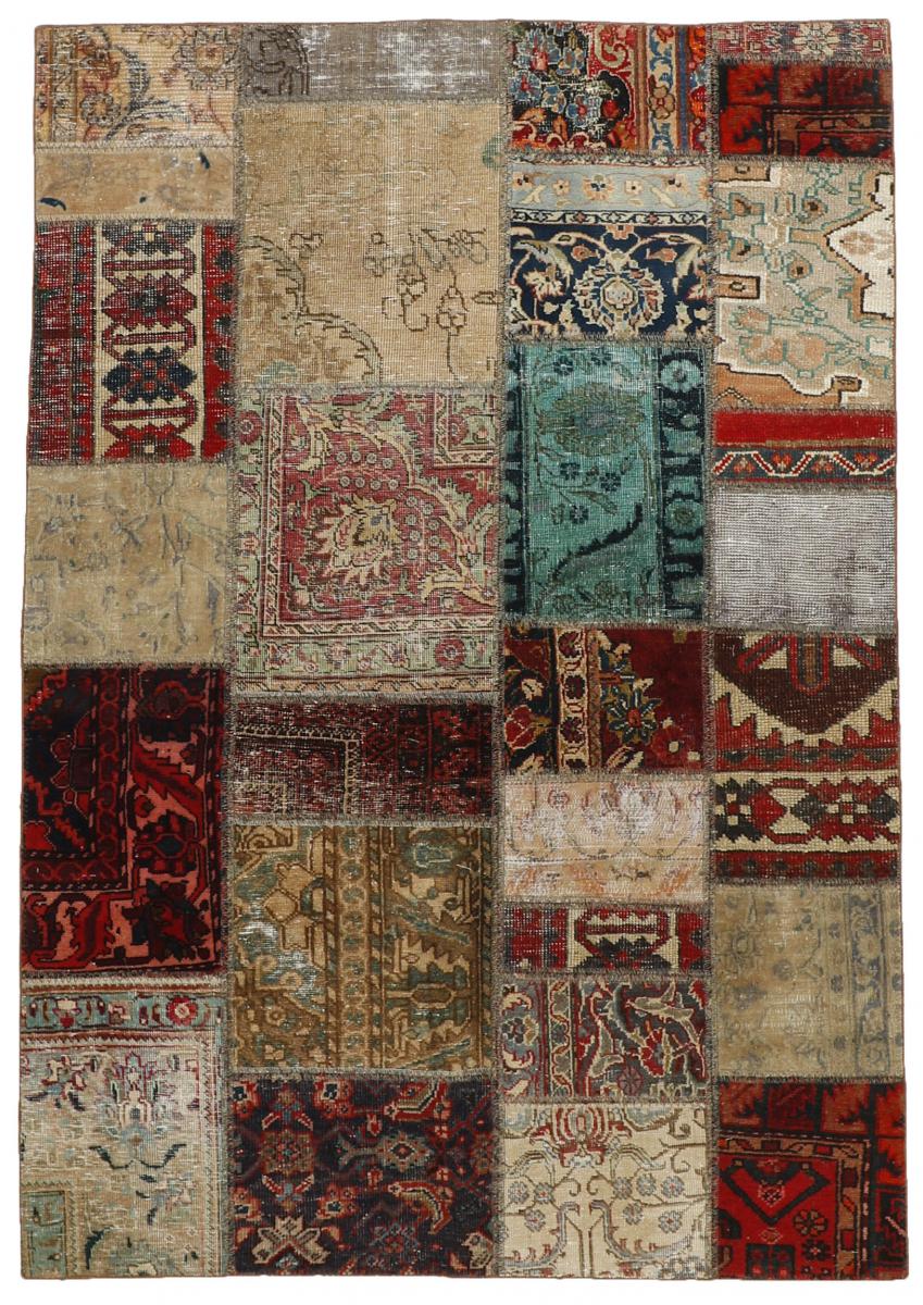 Perzsa szőnyeg Patchwork 199x140 199x140, Perzsa szőnyeg Kézzel csomózva