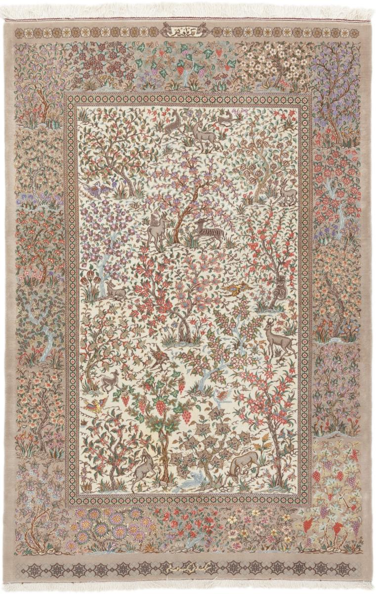 Persian Rug Qum Silk 200x133 200x133, Persian Rug Knotted by hand