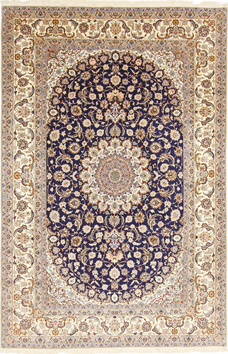 Tapete persa Isfahan Fio de Seda 307x203 307x203, Tapete persa Atado à mão