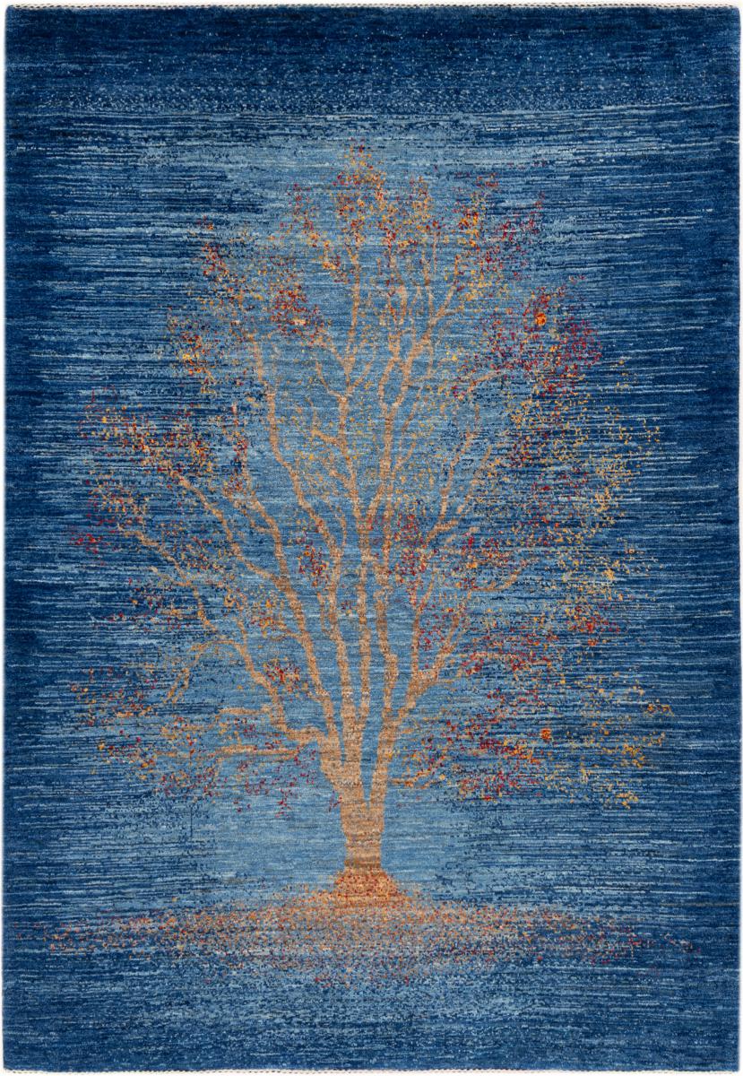 Persian Rug Persian Gabbeh Loribaft Atash 6'0"x4'2" 6'0"x4'2", Persian Rug Knotted by hand