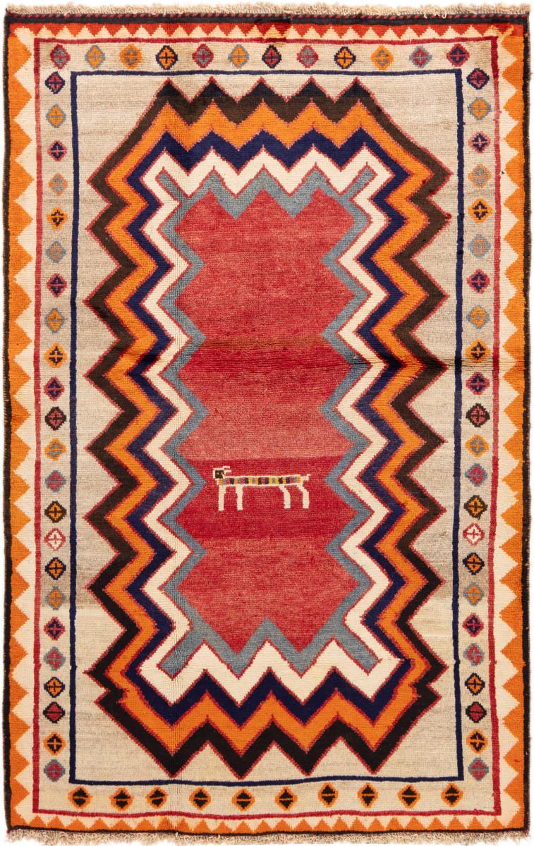 Tapis persan Persan Gabbeh Ghashghai 194x122 194x122, Tapis persan Noué à la main
