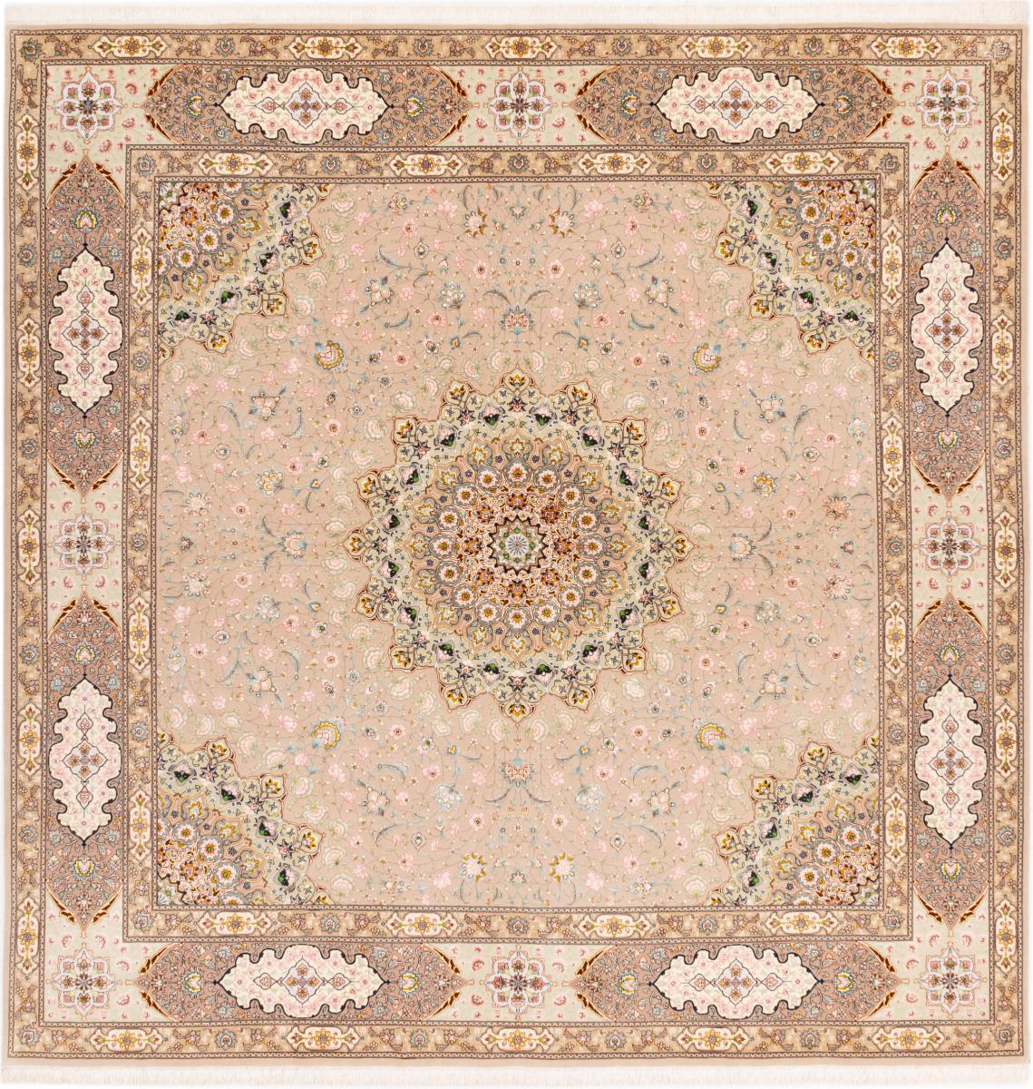 Tapis persan Tabriz 60Raj Soienkette 294x291 294x291, Tapis persan Noué à la main