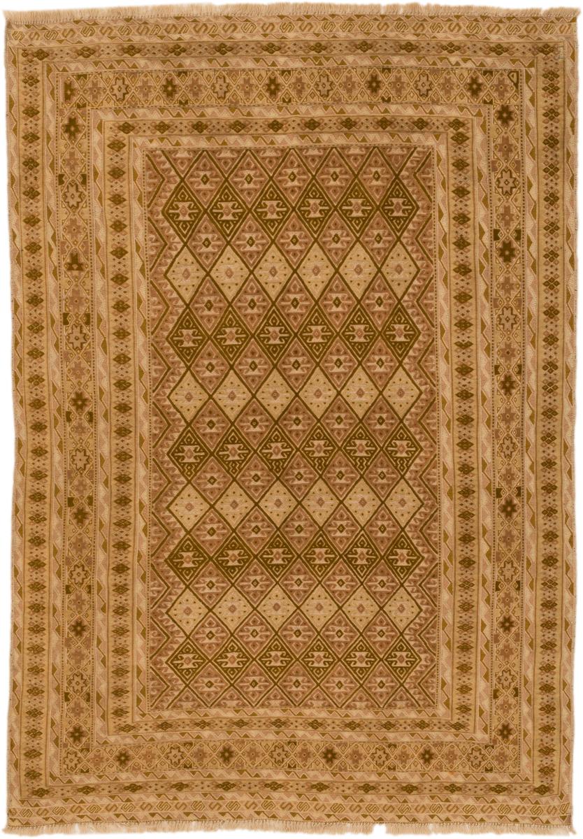 Afghan rug Kilim Sumak 201x139 201x139, Persian Rug Knotted by hand