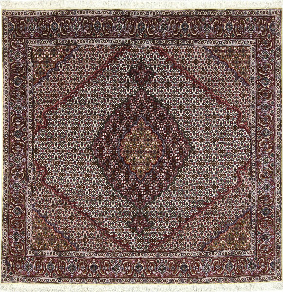 Tapete persa Tabriz Mahi 203x199 203x199, Tapete persa Atado à mão