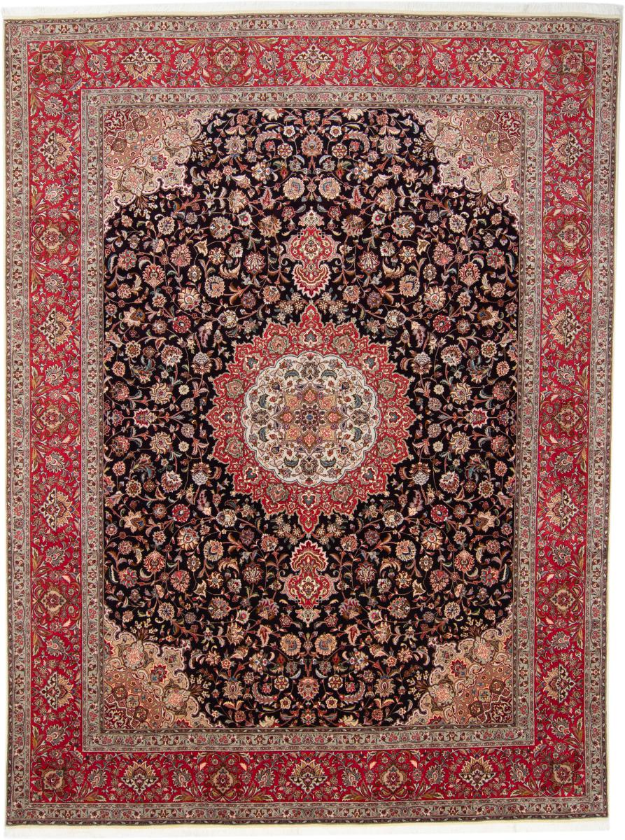 Tapete persa Tabriz 50Raj 13'0"x9'10" 13'0"x9'10", Tapete persa Atado à mão