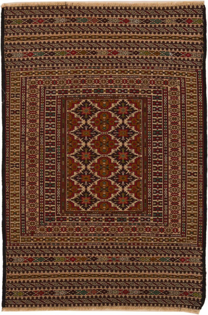 Afghan rug Kilim Sumak 133x89 133x89, Persian Rug Knotted by hand