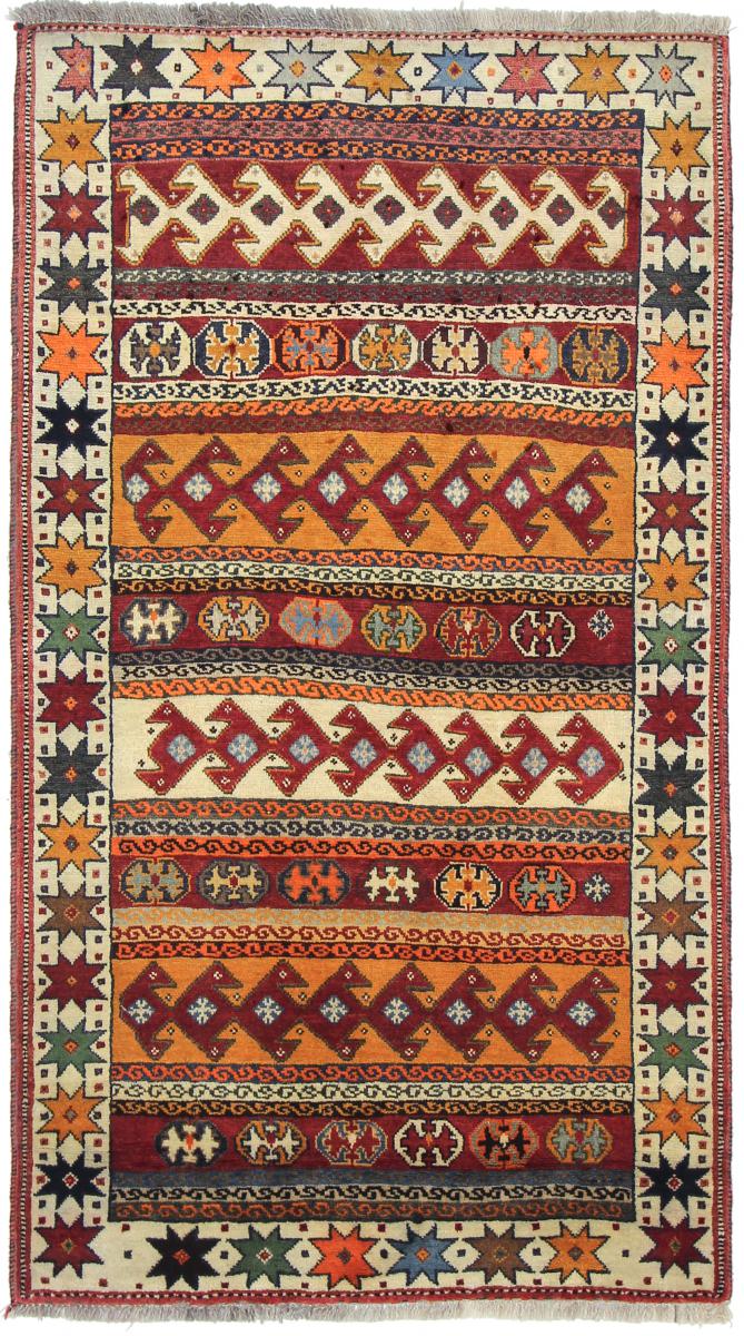 Tapete persa Ghashghai 182x106 182x106, Tapete persa Atado à mão