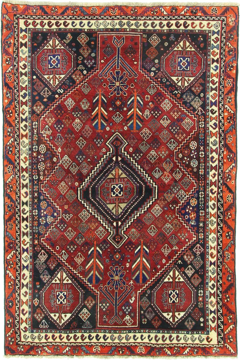 Tappeto persiano Shiraz 194x129 194x129, Tappeto persiano Annodato a mano