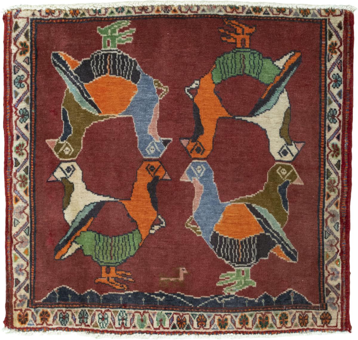 Persian Rug Shiraz 60x64 60x64, Persian Rug Knotted by hand
