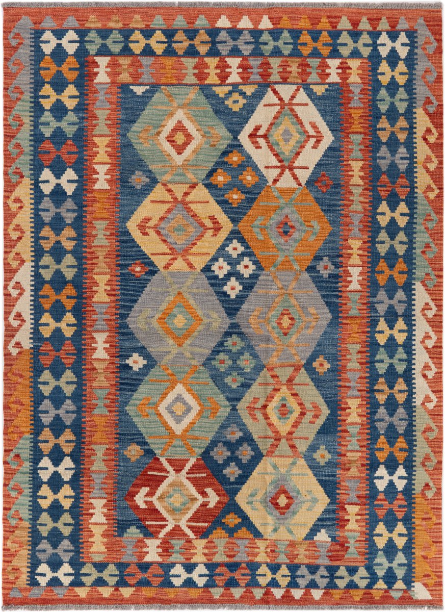 Tapis afghan Kilim Afghan 203x149 203x149, Tapis persan Tissé à la main