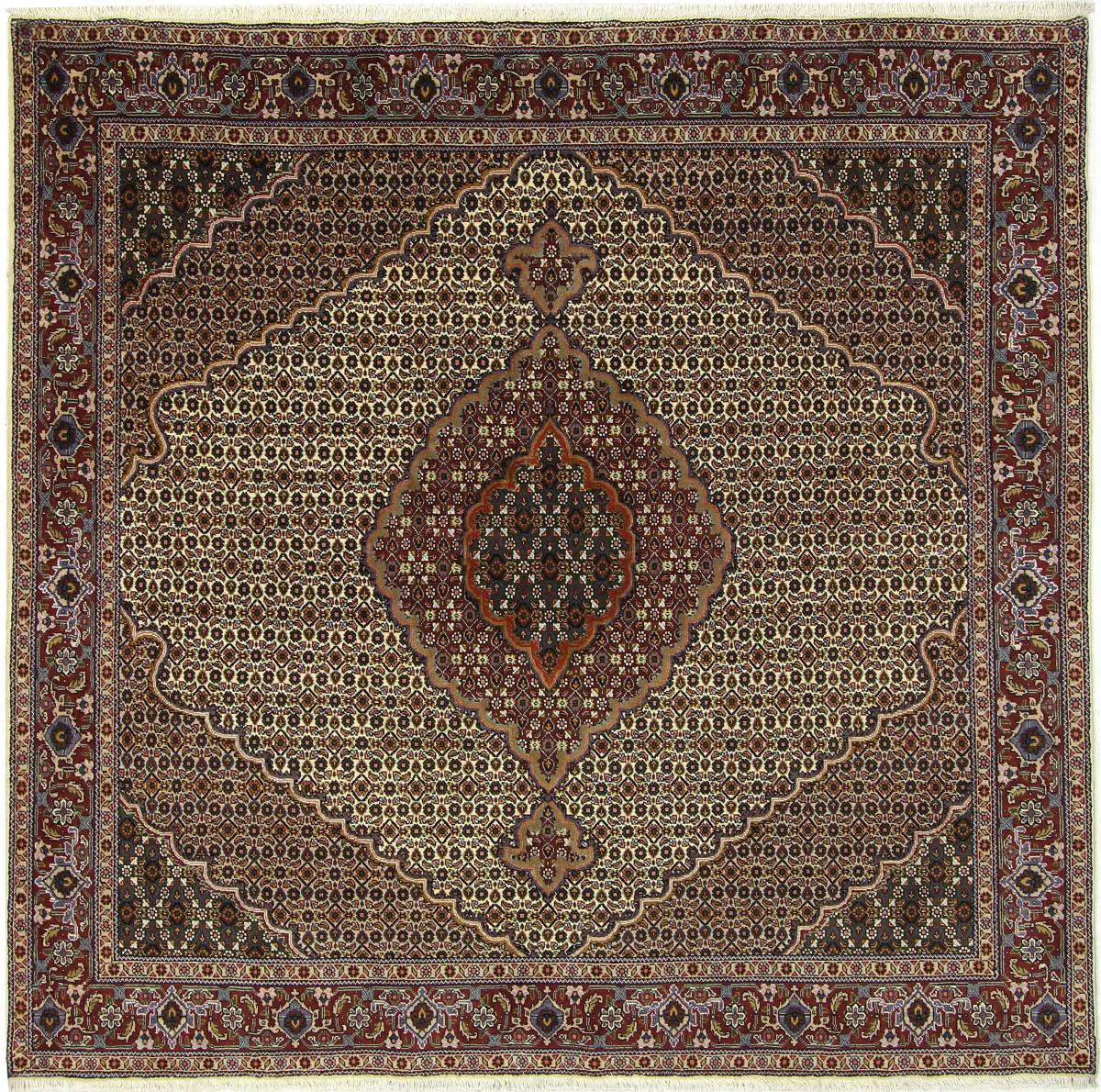 Tapete persa Tabriz Mahi 203x195 203x195, Tapete persa Atado à mão