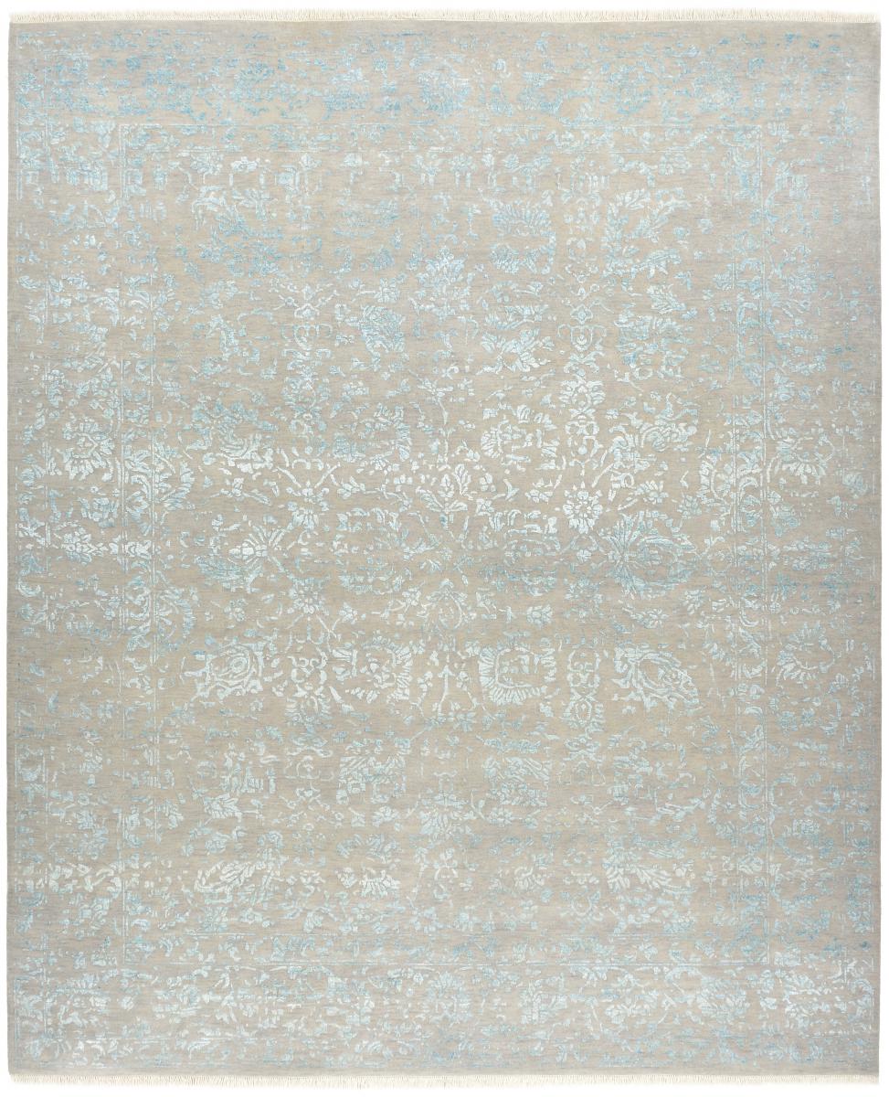 Indo rug Sadraa 9'10"x8'1" 9'10"x8'1", Persian Rug Knotted by hand