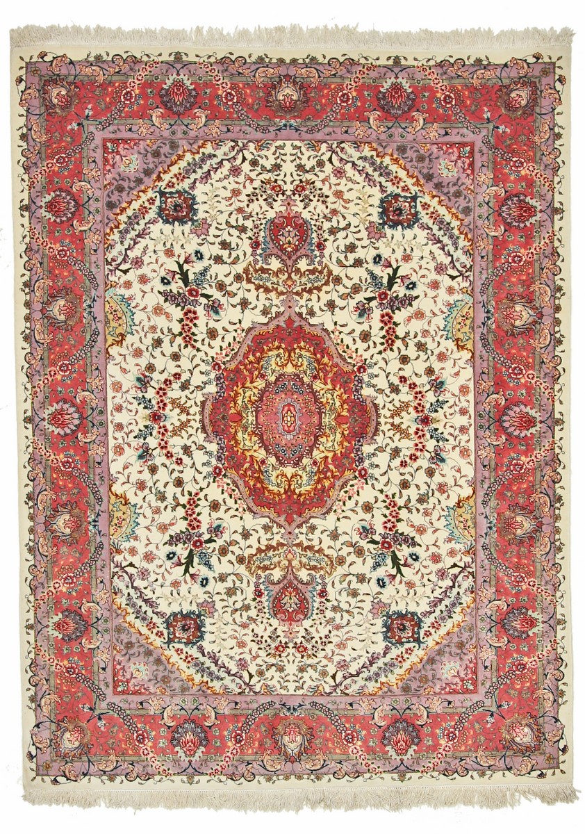 Persian Rug Tabriz 60Raj Silk Warp 208x150 208x150, Persian Rug Knotted by hand