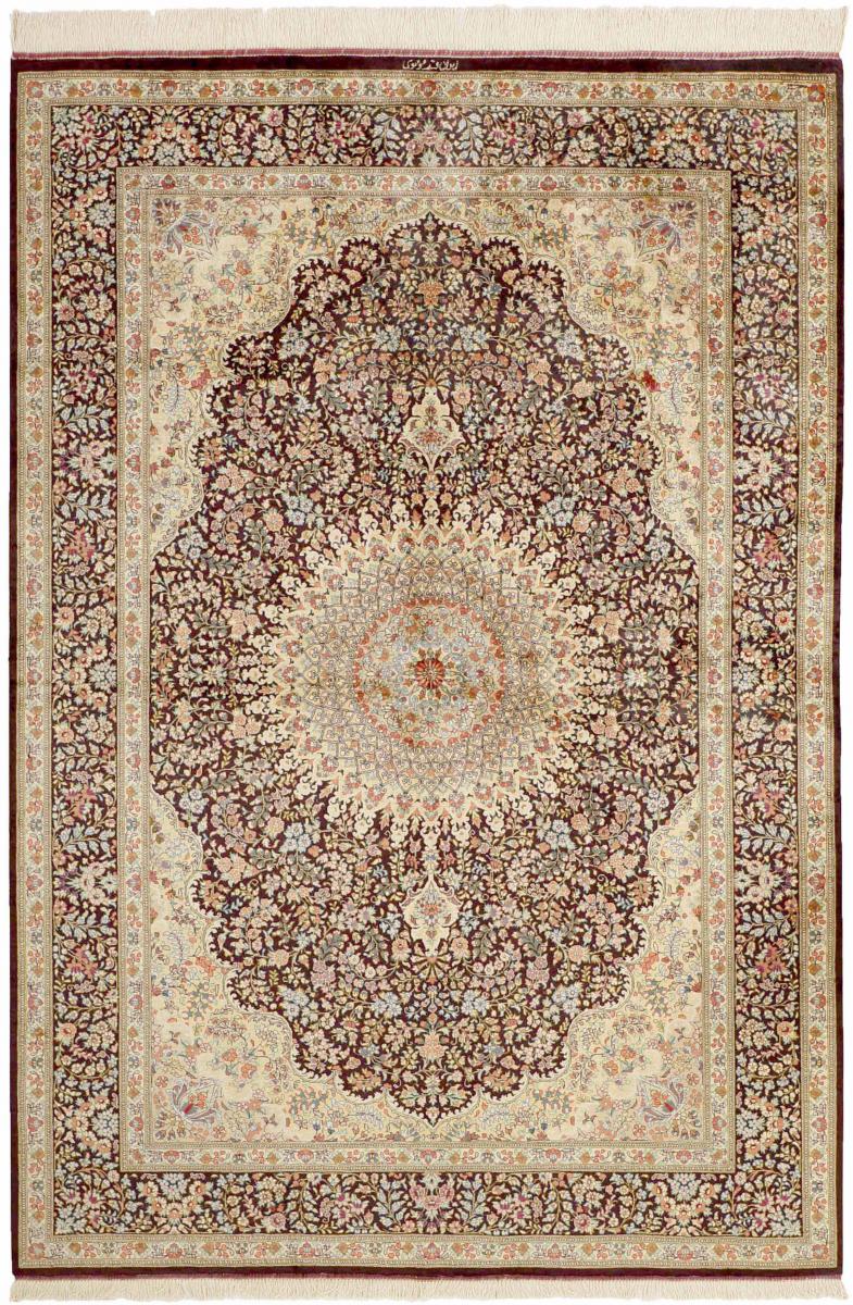 Persian Rug Qum Silk 197x133 197x133, Persian Rug Knotted by hand