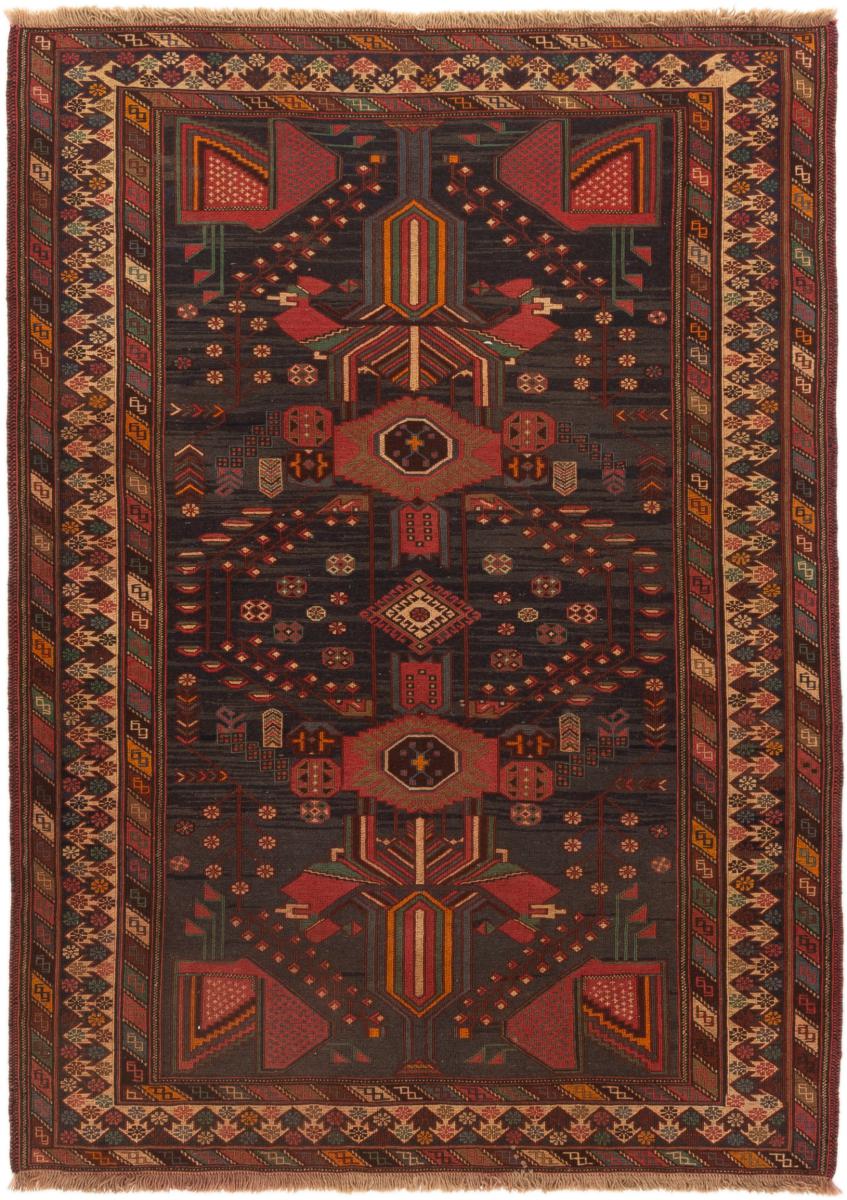 Tapete persa Kilim Fars 206x148 206x148, Tapete persa Tecido à mão