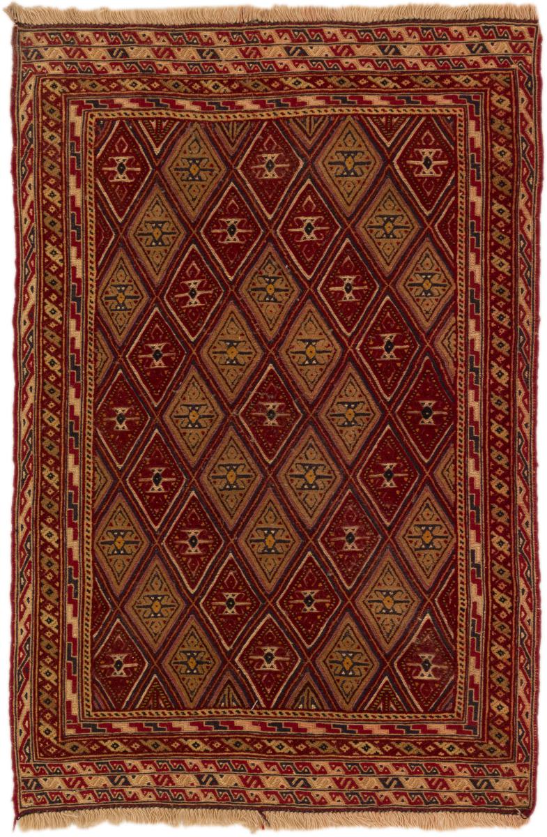 Afghan rug Kilim Sumak 125x81 125x81, Persian Rug Knotted by hand