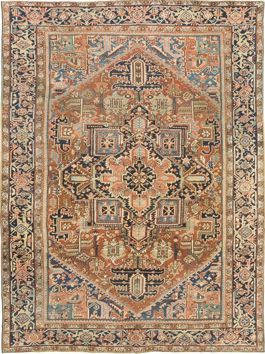 Tapis persan Heriz Antique 366x279 366x279, Tapis persan Noué à la main