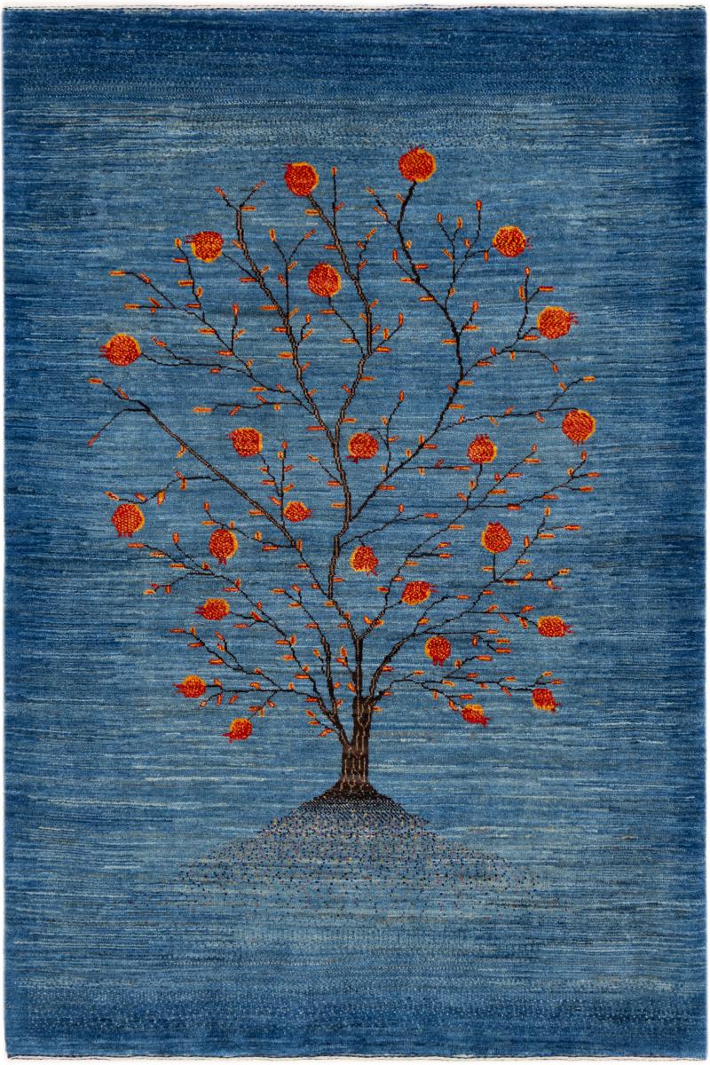 Persian Rug Persian Gabbeh Loribaft Atash 5'11"x3'11" 5'11"x3'11", Persian Rug Knotted by hand