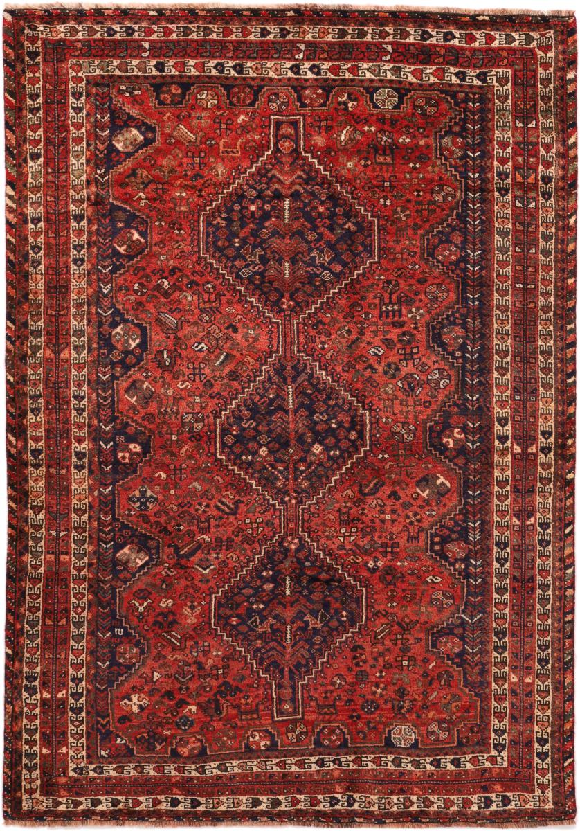 Tapete persa Shiraz 254x177 254x177, Tapete persa Atado à mão