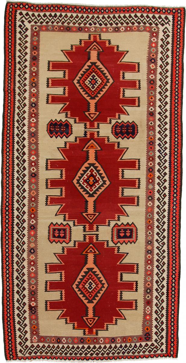 Tapete persa Kilim Fars Azerbaijan Antigo 305x154 305x154, Tapete persa Tecido à mão