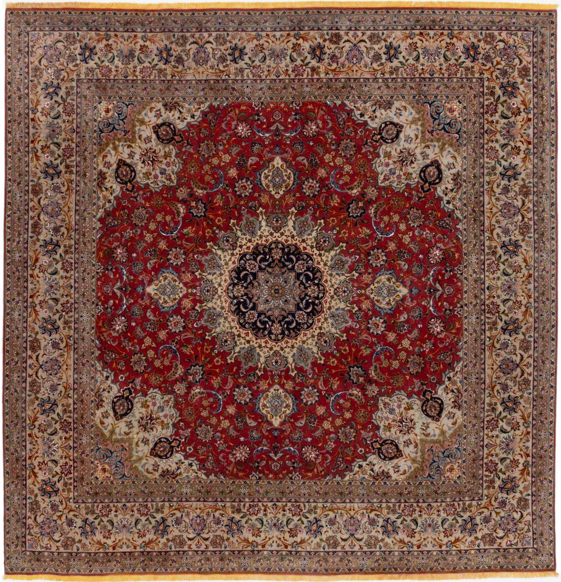 Tapis persan Tabriz 50Raj 298x292 298x292, Tapis persan Noué à la main