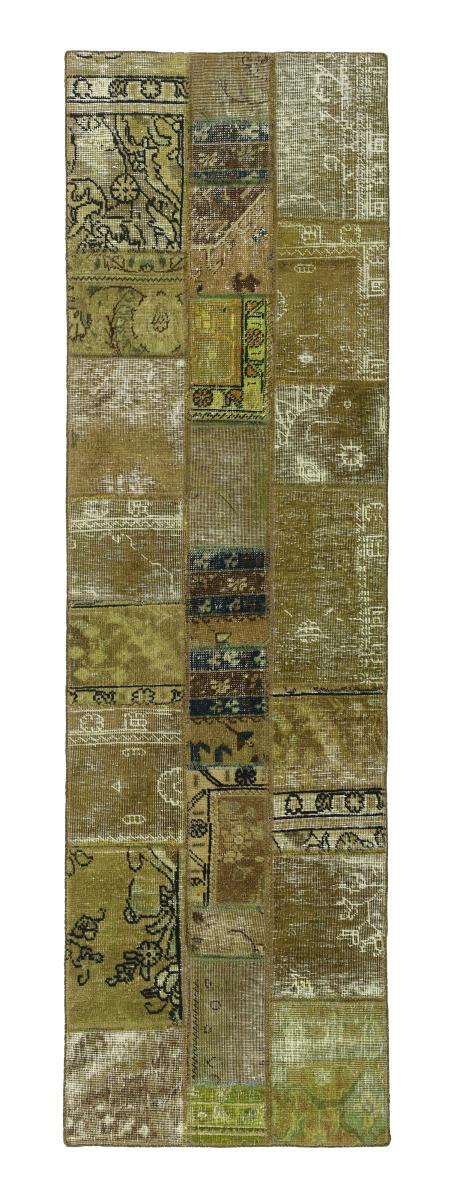 Persian Rug Patchwork 254x77 254x77, Persian Rug Knotted by hand