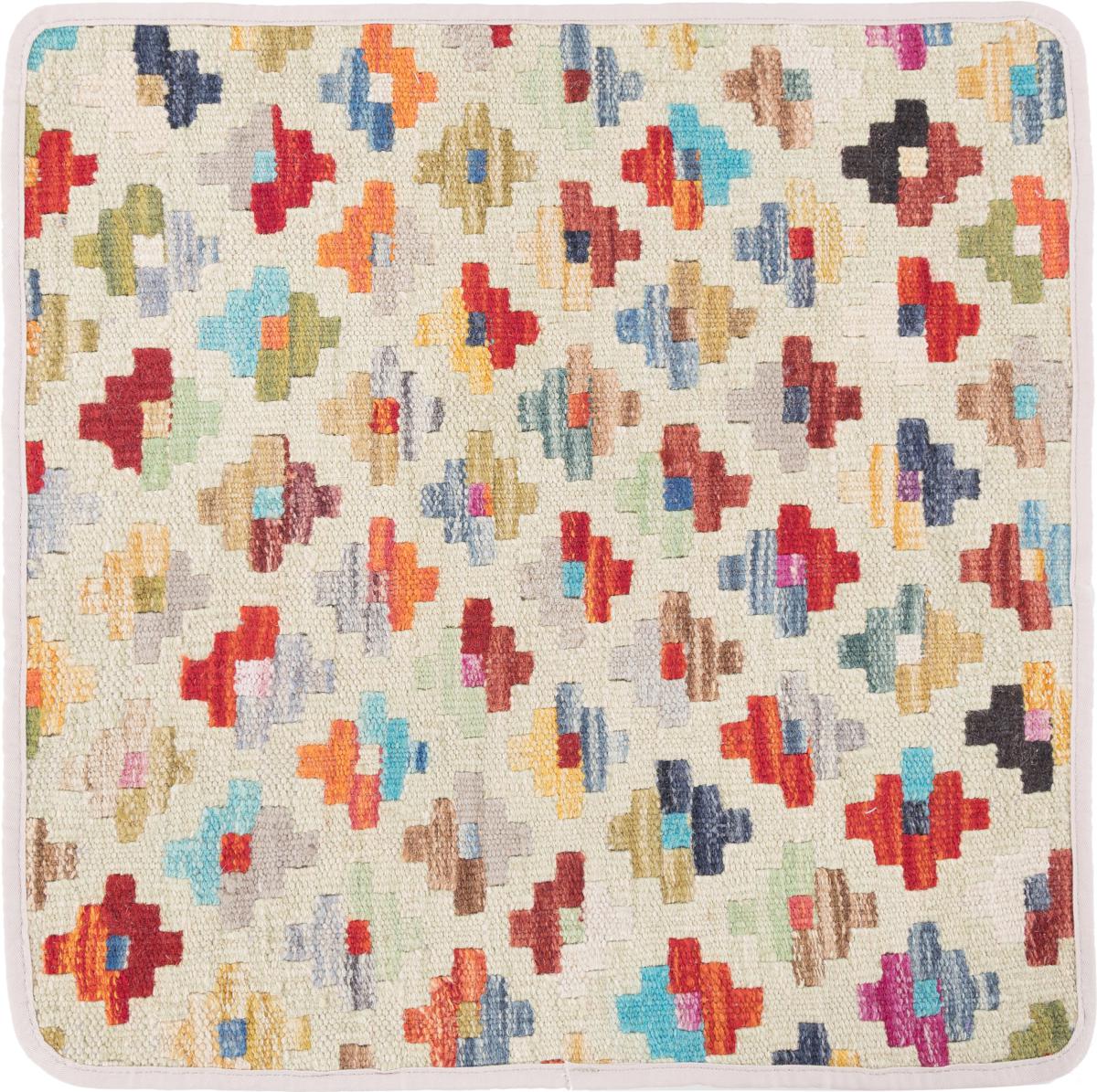 Afghan rug Kilim Afghan Cushion Cover 50x50 50x50, Persian Rug Knotted by hand