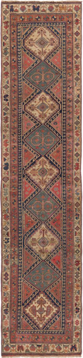 Alfombra persa Sanandaj Antiguo 375x85 375x85, Alfombra persa Anudado a mano