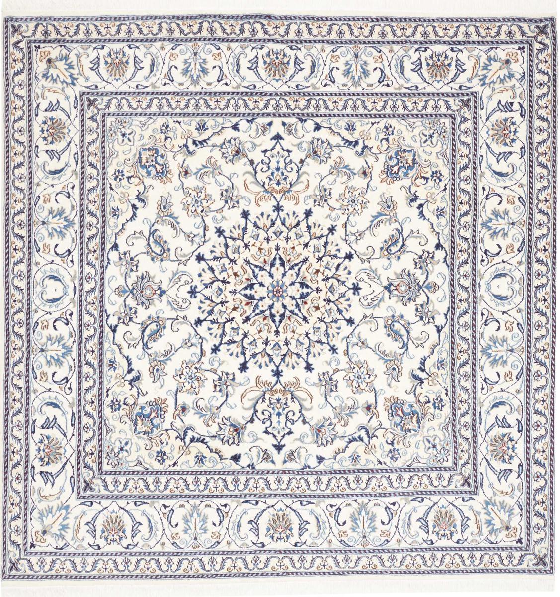 Alfombra persa Nain 203x194 203x194, Alfombra persa Anudado a mano