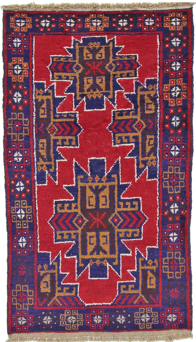 Afghan rug Baluch 136x81 136x81, Persian Rug Knotted by hand