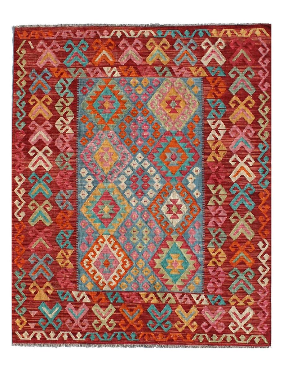 Afghan rug Kilim Afghan 8'1"x5'10" 8'1"x5'10", Persian Rug Woven by hand
