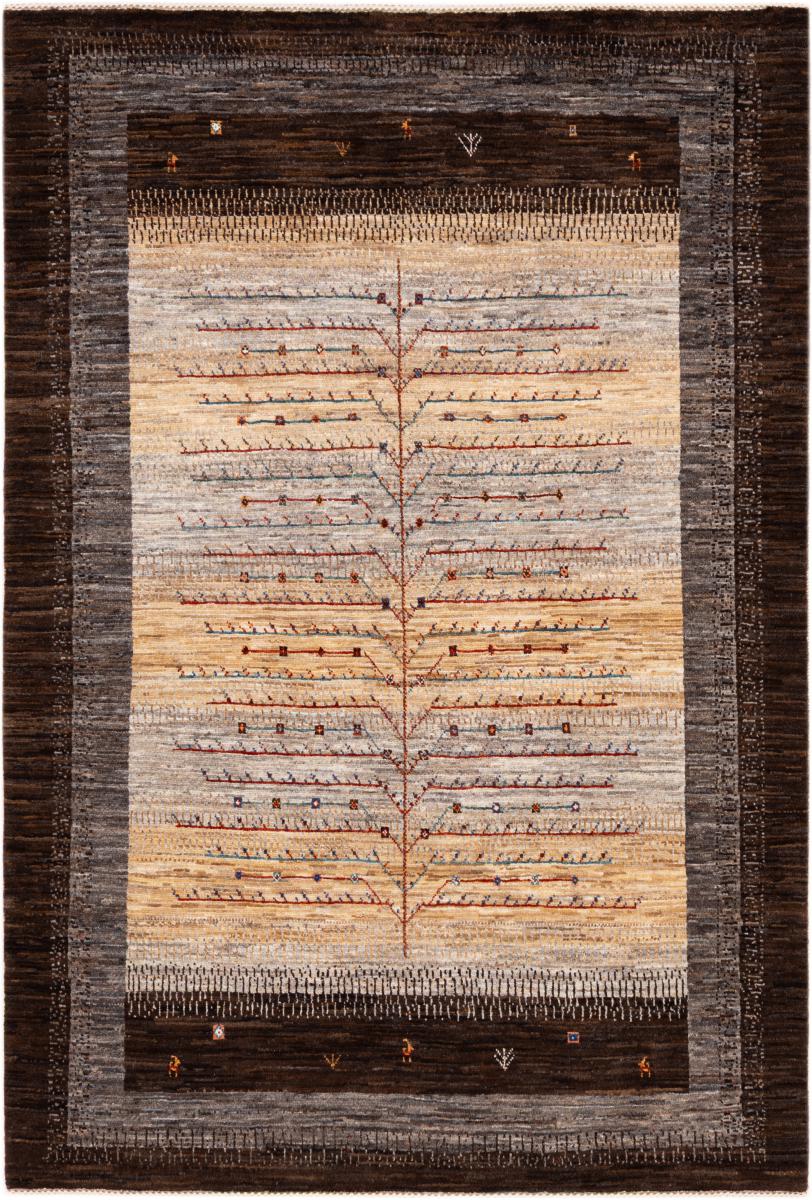 Tapis persan Persan Gabbeh Loribaft Nowbaft 192x131 192x131, Tapis persan Noué à la main