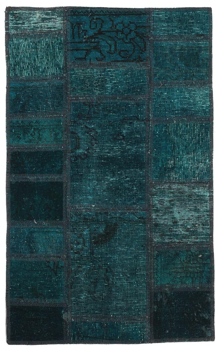 Persisk tæppe Patchwork 99x59 99x59, Persisk tæppe Knyttet i hånden