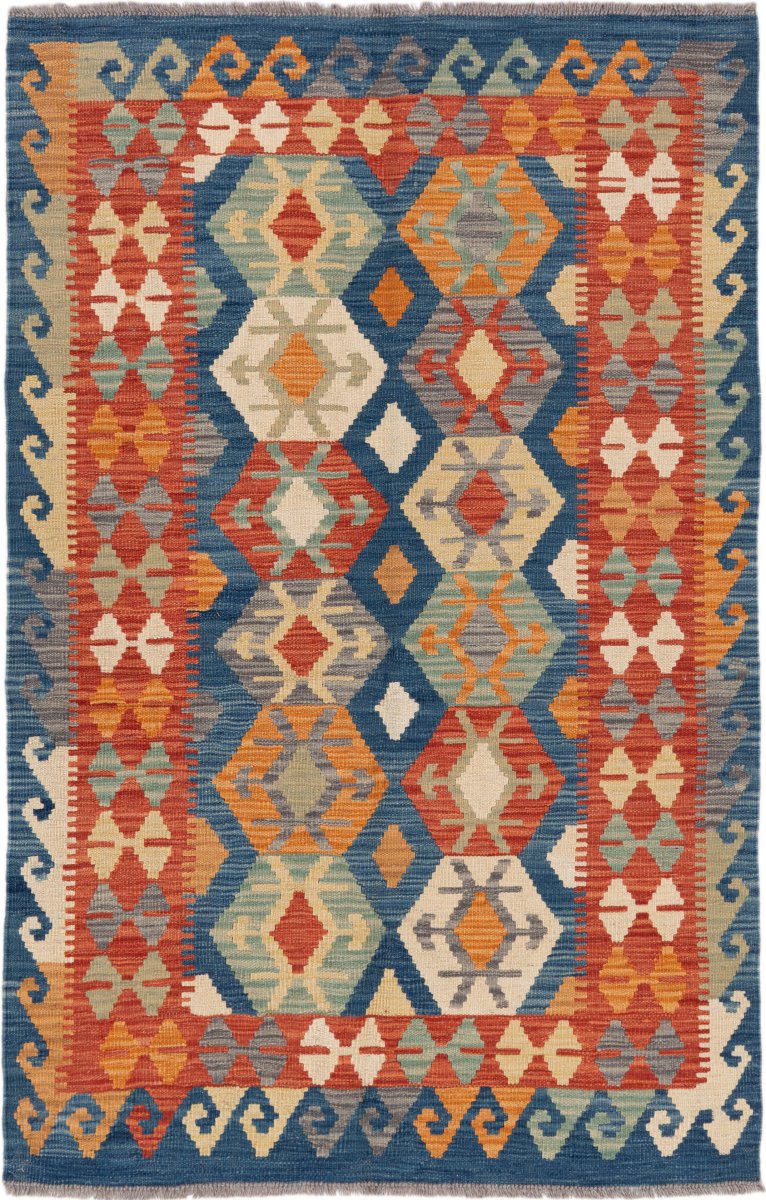 Afghan rug Kilim Afghan 5'1"x3'4" 5'1"x3'4", Persian rug Handwoven