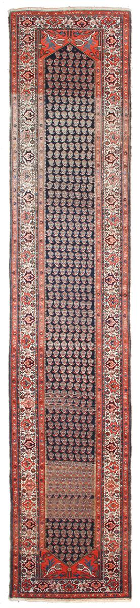 Περσικό χαλί Malayer πολύτιμα λόγω παλαιότητας 520x104 520x104, Περσικό χαλί Οι κόμποι έγιναν με το χέρι