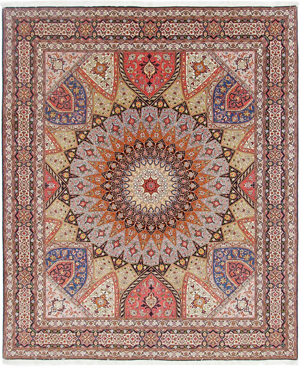 Tapete persa Tabriz 50Raj 303x252 303x252, Tapete persa Atado à mão