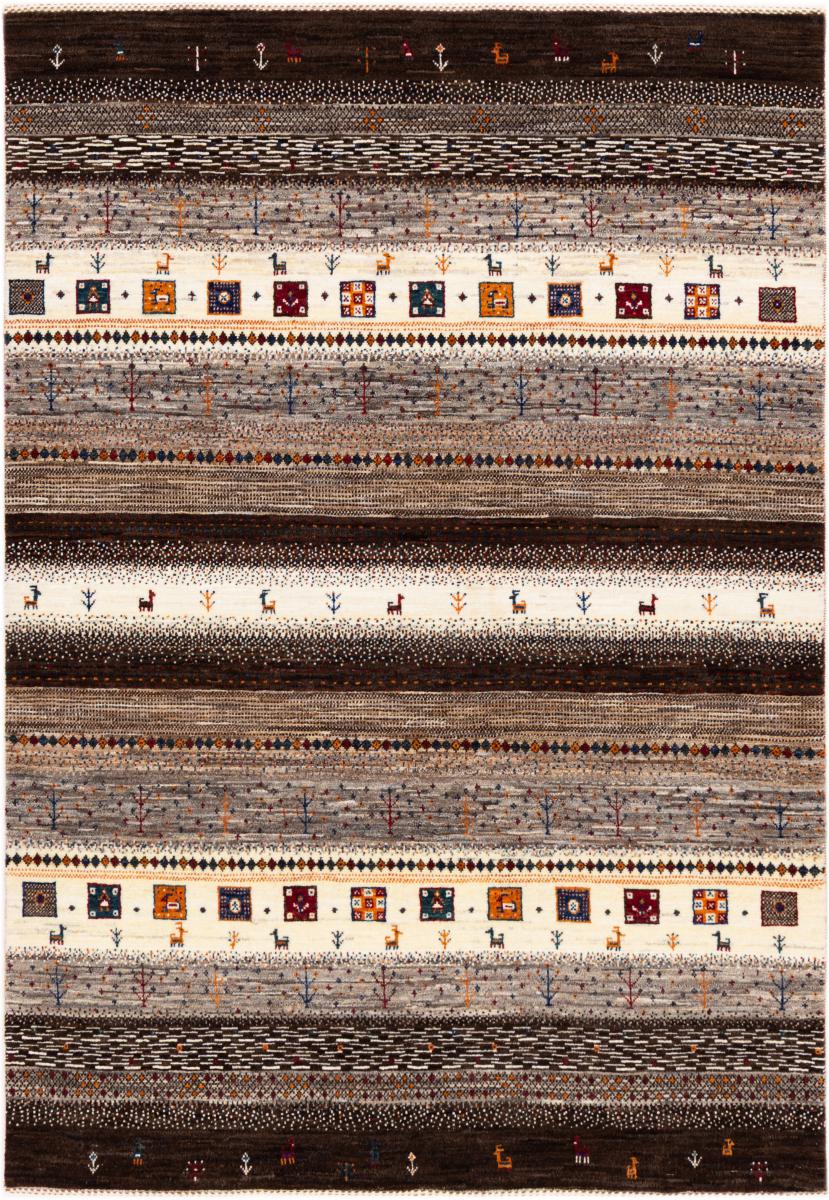 Persian Rug Persian Gabbeh Loribaft Nowbaft 5'10"x3'11" 5'10"x3'11", Persian Rug Knotted by hand