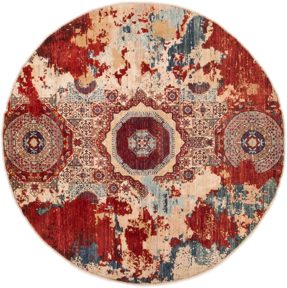 Afghan rug Mamluk 241x240 241x240, Persian Rug Knotted by hand