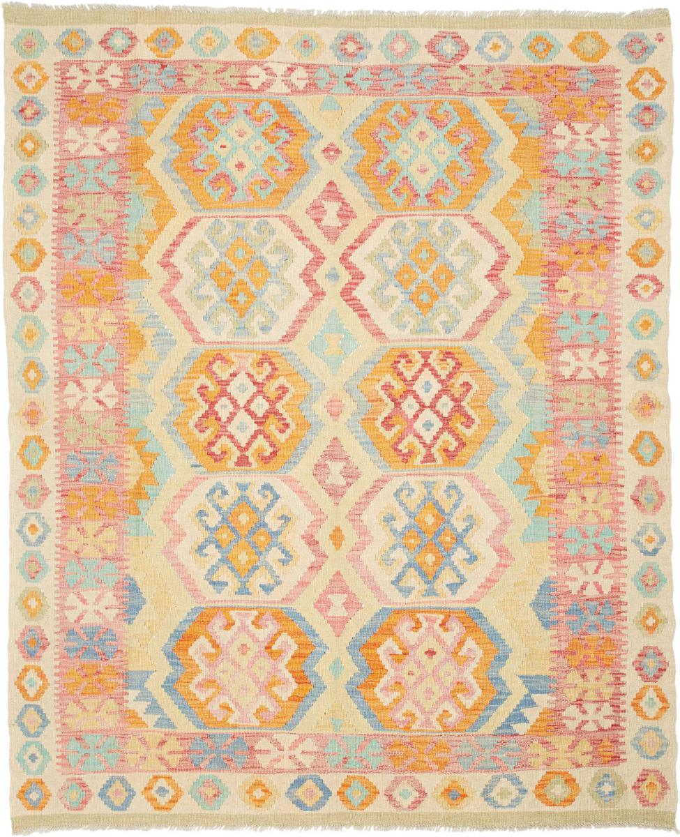 Afghansk teppe Kelim Afghan 192x156 192x156, Persisk teppe Handwoven 