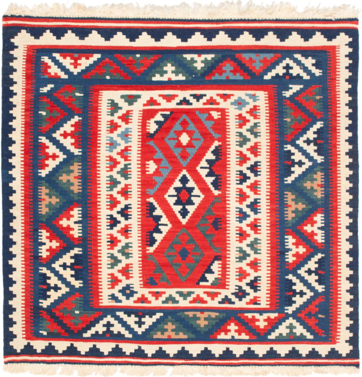 Tapete persa Kilim Fars 3'3"x3'0" 3'3"x3'0", Tapete persa Tecido à mão