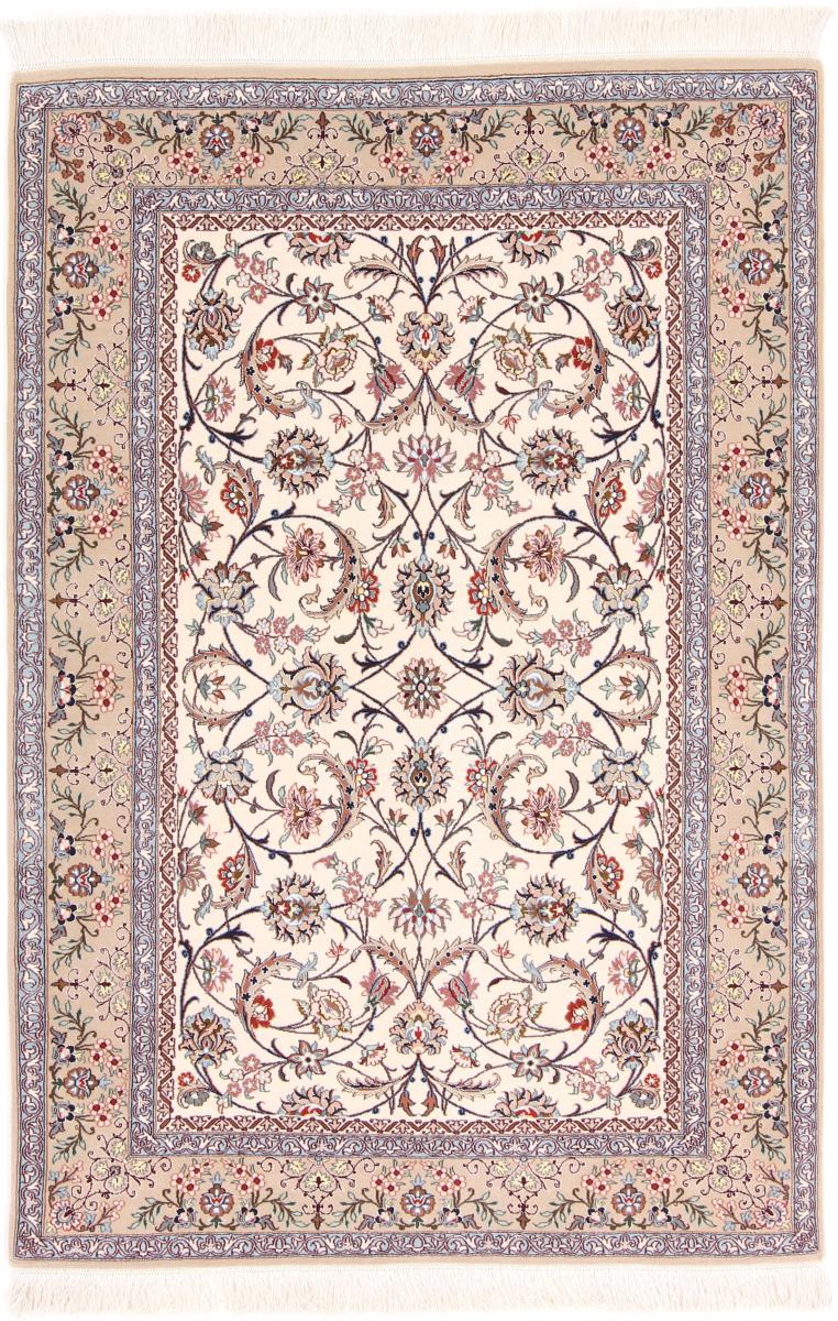 Tapete persa Isfahan Fio de Seda 157x109 157x109, Tapete persa Atado à mão