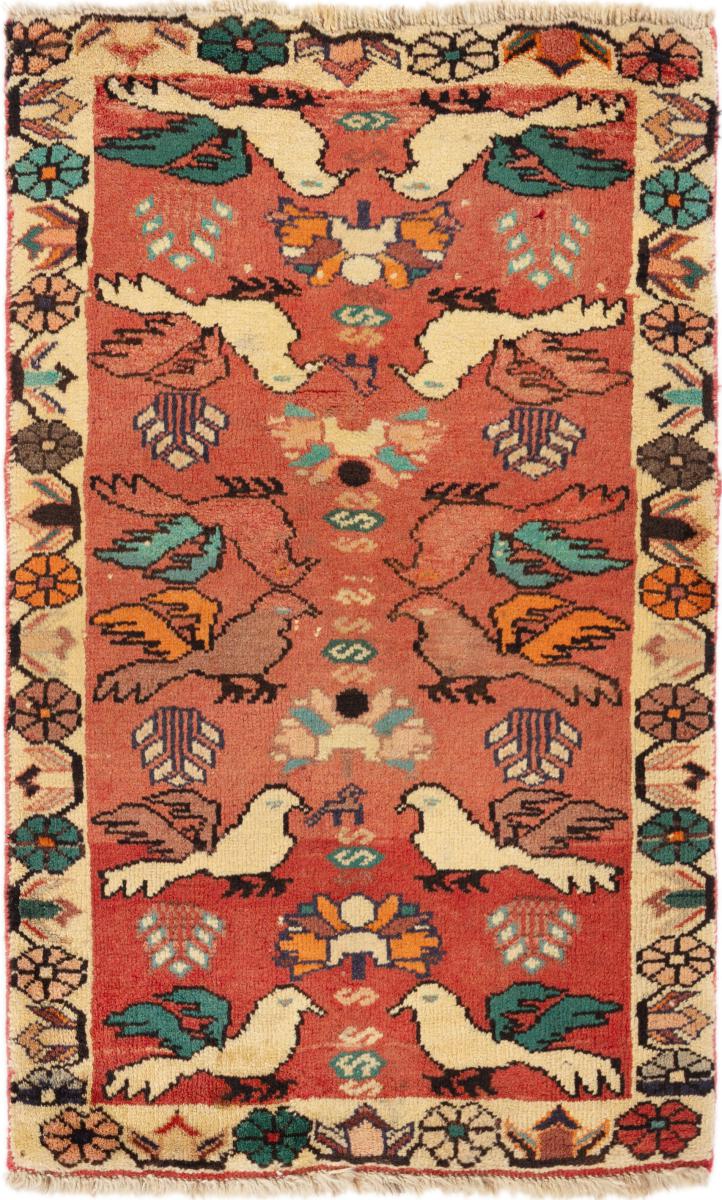 Persian Rug Persian Gabbeh Ghashghai 103x63 103x63, Persian Rug Knotted by hand