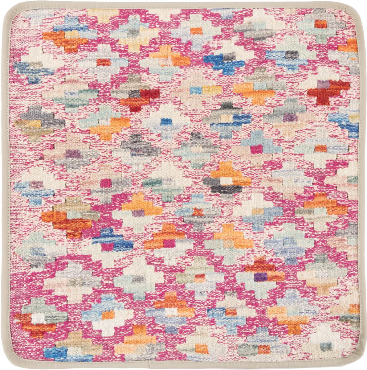 Afghan rug Kilim Afghan Cushion Cover 50x50 50x50, Persian Rug Knotted by hand