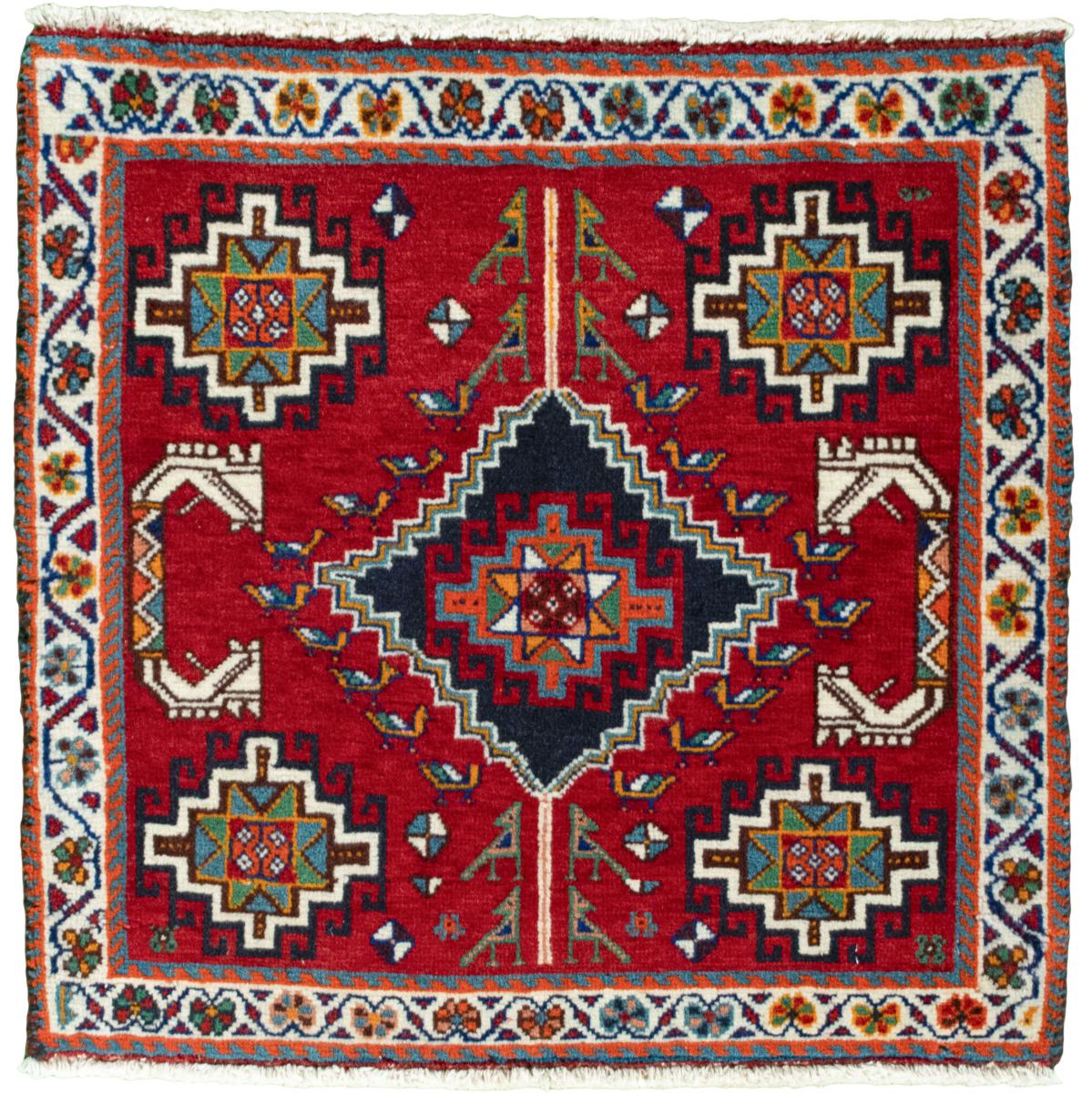 Tappeto persiano Shiraz 59x59 59x59, Tappeto persiano Annodato a mano