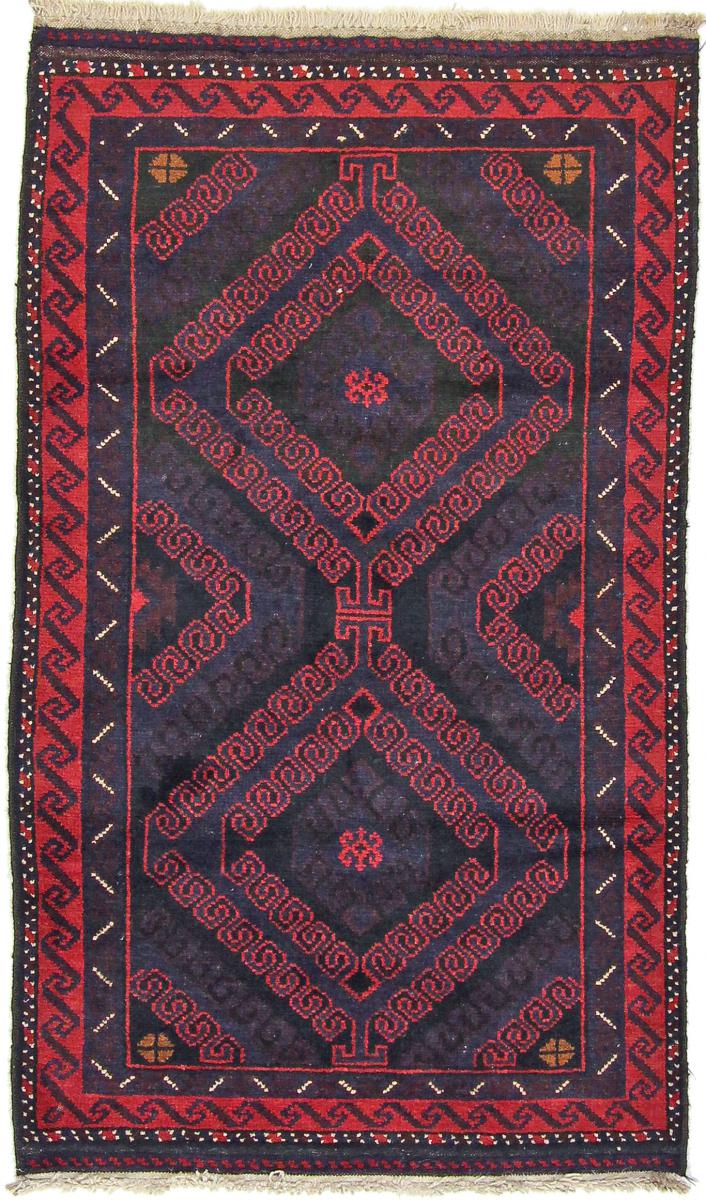 Tapis afghan Baloutche 136x81 136x81, Tapis persan Noué à la main