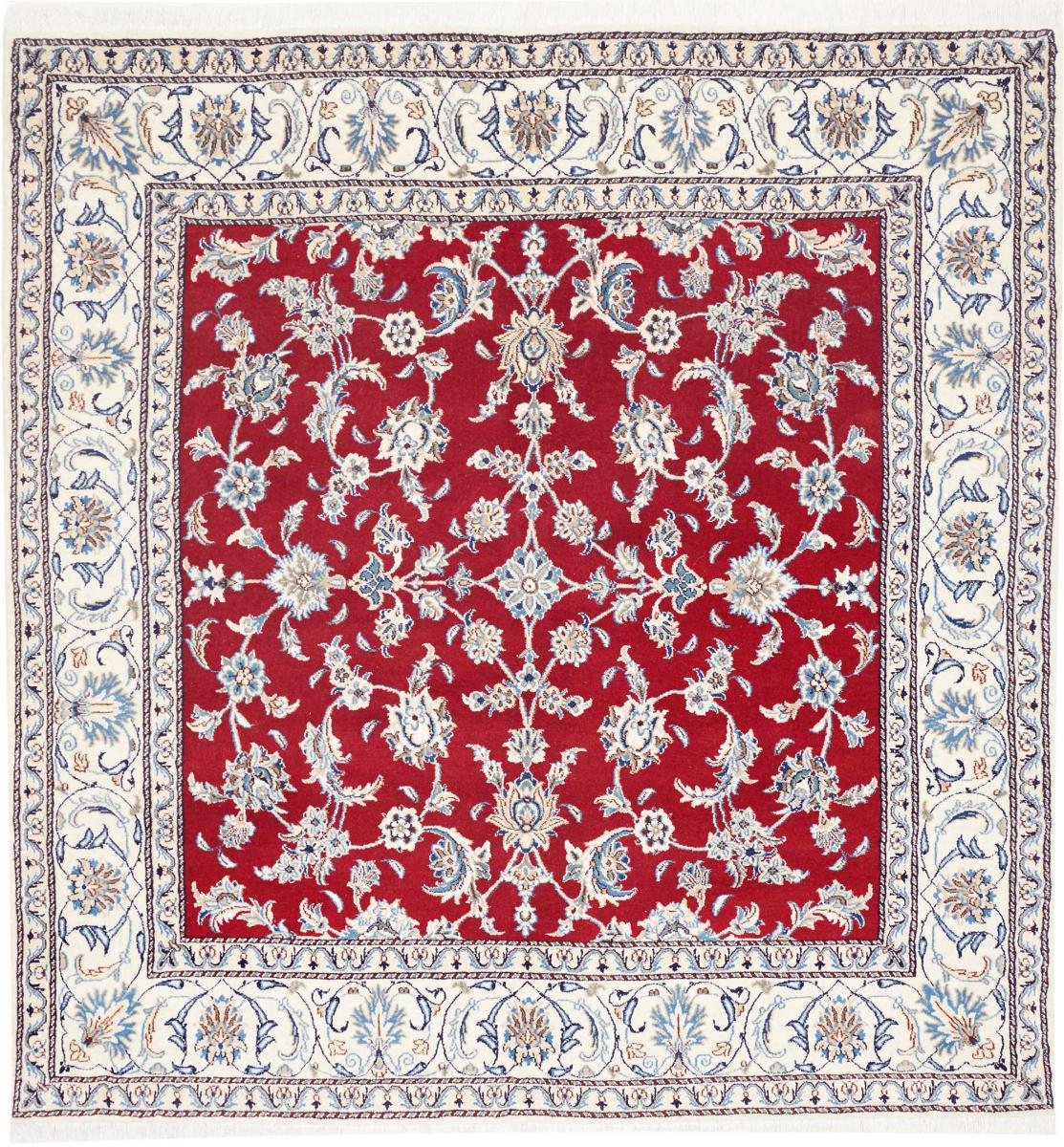 Alfombra persa Nain 203x196 203x196, Alfombra persa Anudado a mano