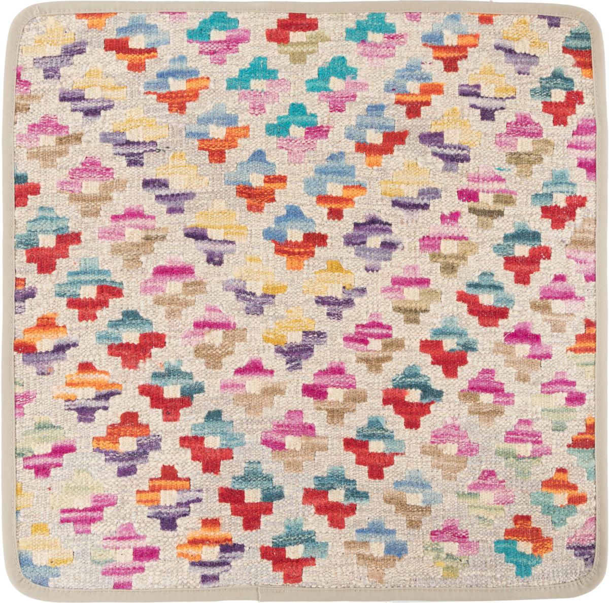 Afghan rug Kilim Afghan Cushion Cover 50x50 50x50, Persian Rug Knotted by hand